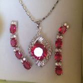 Conjunto Rubi com brinco pingente