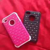case cristais rosa e branco